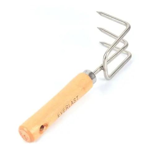 Produktbild: Kisangel Gartenrechen Bodenwerkzeug Lösen Mini-holzhammer Gartenfräse Garten Bodenfräse Kurzer Laubrechen Hasenaufsatz Für Kuchen Handhacke Gartenwerkzeug Handrechen Rostfreier Stahl Rasen