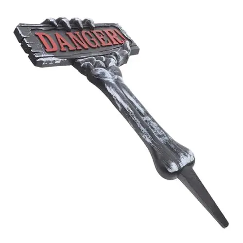 Produktbild: Kisangel Gruselige Warnschilder mit für und Außendekoration für Halloween Gartenbewertung und Stimmungsvolle Deko