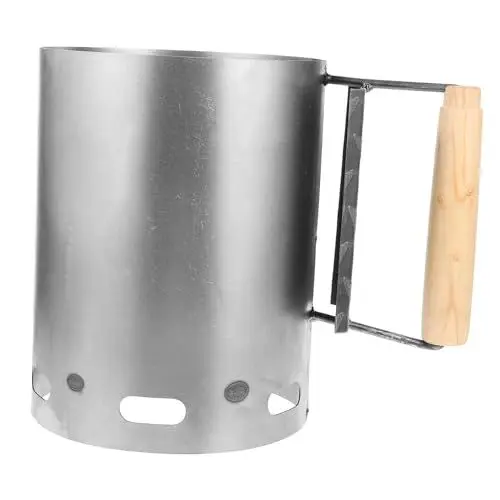 Produktbild: Kisangel Holzkohle Zündfass Grill Holzkohle Zündfass Holzkohle Zündfass Grillofen Holzkohle Zündfass Kohlebrenner Kohle Heizofen Schwarz