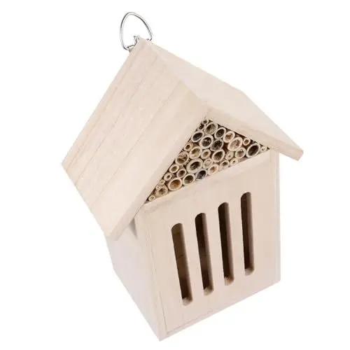 Produktbild: Kisangel Bienenfutterspender für Den Garten Aus Holz Insektenfutterspender Bienenzucht für Marienkäfer Hotels Gartendekoration