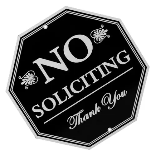 Produktbild: Kisangel Kein Werbeschild verbotsschilder keine Aufforderungszeichen keine auffordernden Schilder nach Hause Klingelschild klingeln Kein werbendes Fensterschild Tür-Logo-Schild Aluminium
