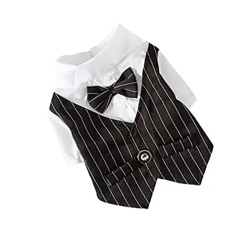 Produktbild: Kisangel Entzückendes Kleid für Hunde Anzug Muster Schwarz Größe XL Material Einfache Reinigung