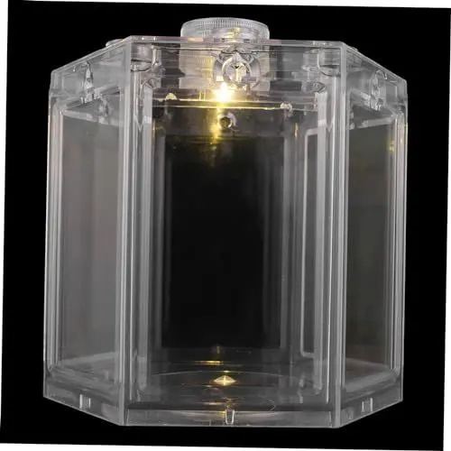 Produktbild: Kisangel Kreativer Für Schreibtischdekoration Transparentes Design Mit Warmem Licht Für Kleine Fische Und Pflanzen Wohn Und Arbeitsbereichen