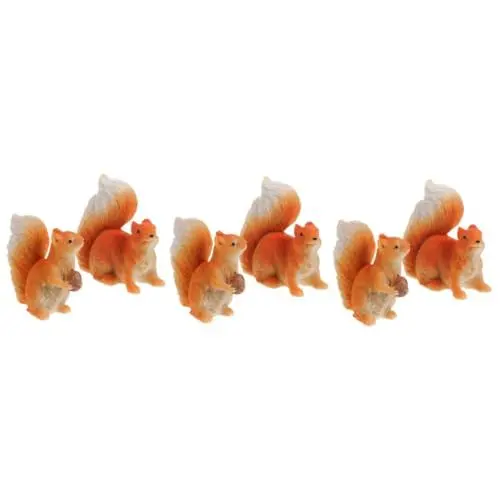 Produktbild: Kisangel Kuchendekoration 6 STK Simuliertes Kleines Eichhörnchen Babyflaschensauger Mini-eichhörnchen-Statue Eichhörnchen-Ornament in Mikrolandschaft Tierdekor Niedlich Harz Zubehör