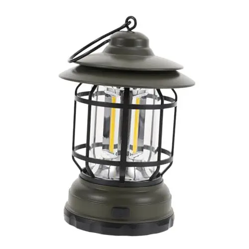 Produktbild: Kisangel Laterne Wiederaufladbar Retro-laterne Im Freien Pendelleuchte Wandleuchte Kronleuchter Taschenlampe Schreibtischlampe Led Kerosinlampe Plastik Camping Wiederaufladbare Laternen