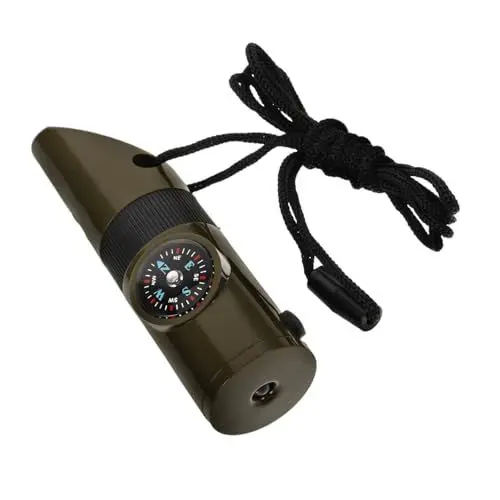 Produktbild: Kisangel Überlebenspfeife Mit Und Thermometer Multifunktionale Notfallpfeife Für Outdoor- Tragbar Und Für Camping Und Sicherheitseinsätze
