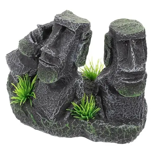 Produktbild: Kisangel Osterinsel Puppenfisch Zubehör Für Tanks Mittelgroße Aquarien Moai Aquarium Moai Dekorationen Gefälschte Moai Ornamente Moai Ornamente Aquarium Moai Für Süßwasseraquarien