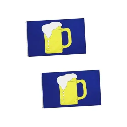 Produktbild: Kisangel Parteifahne 2st Party-hängedekorationen Kulisse Für Partys Wandkunstdekoration Party-banner Wandschilder Streifenflagge Flagge Aus Bierglas Embleme Haushalt Gestreifte Flagge