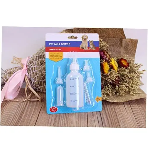 Produktbild: Kisangel Haustier-stillset – 60 Ml Stillflaschen Für Hunde Und Katzen – Kostenloses Sicheres Material – Ideal Zum Füttern Von Kätzchen Und Welpen