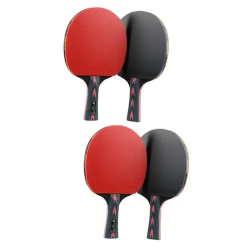 Produktbild: Kisangel Pongbälle 4 Stück 5 tennisausrüstung Pong-Pong-Bälle Pongpaddel aus Kohlefaser tennisbälle Pongschläger Profi Professioneller Pongschläger tennisschläger einstellen Bambus