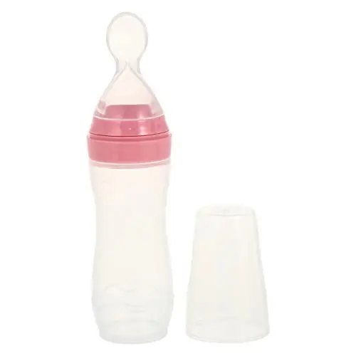 Produktbild: Kisangel Obst Nahrung Futterautomat Baby Säuglingsausgabe Mit Frischfutter Quetschlöffel Flaschen Babynahrung Flasche Püree Flüssigsilikon Fütterungsspender Für Müsli Flaschen Zubereitung Baby