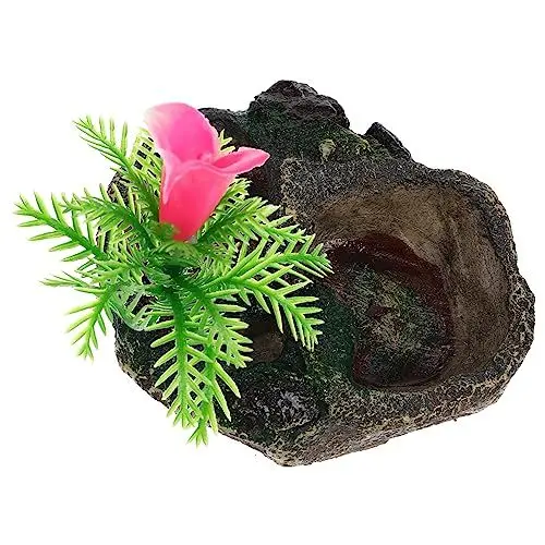 Produktbild: Kisangel Futter- und Wassernapf Aus Echtem Stein für Reptilien Schildkrötenhalter für Eidechsen und Schlangen