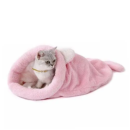 Produktbild: Kisangel Schlafsack für Haustiere Hund+ Vier Jahreszeiten Schlafsack Haustierzubehör Haustierbett Katzennest Haustier warmes hundehaus Bett Zwinger Hundematte Rosa