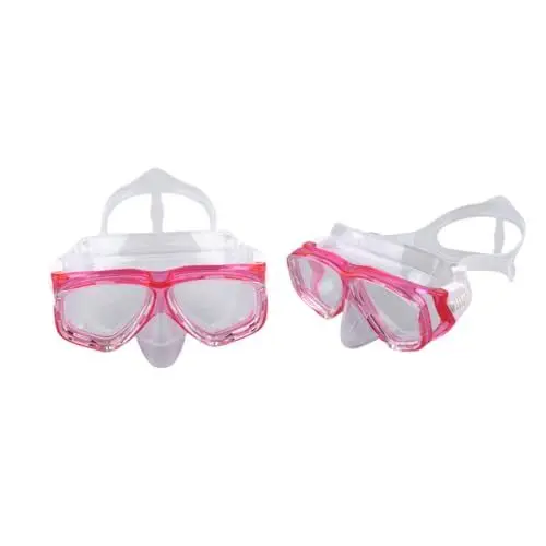 Produktbild: Kisangel Schnorchel Tauchmaske Goggle Freediving apnoetauchen Breathing Erwachsenenmaske Gesichtsmaske Taucherbrille gehärtetem beiläufig Beatmungsschlauch Wasserspiegel Kind