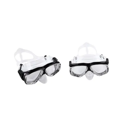 Produktbild: Kisangel Tauchmaske Aus Gehärtetem Glas Zum Schnorcheln Tauchen Schwimmbrille Für Erwachsene Flexible Silikondichtung