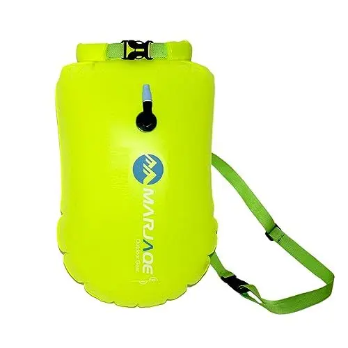 Produktbild: Kisangel Schwimmsack Für Offenes Wasser Trockenbeutel Für Feinwäsche Schwimmende Schleppleine Rettungswerkzeug Zum Schwimmen Schwimmer PVC Boje Wasserdichter Beutel Aufblasbar Abschleppen
