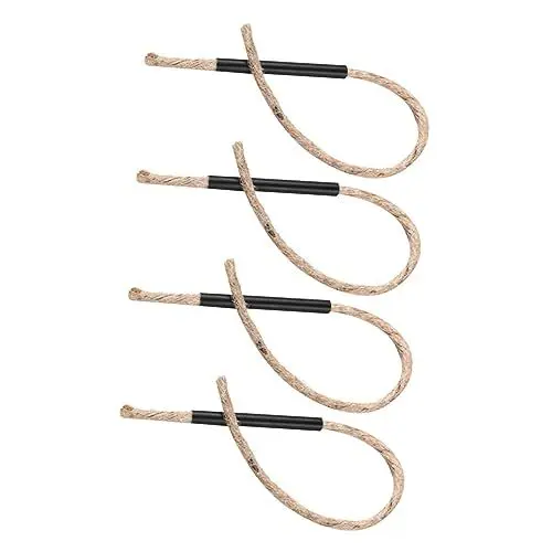 Produktbild: Kisangel Seile 4 Stück Sicherung Dochtseile Wachsdocht Jute Zunderschnur Outdoor-feuerseil Lagerfeuerzunder Feuerstartseil Kaminanzünder Kampierende Feueranzünder Hanfseil Juteseil Camping