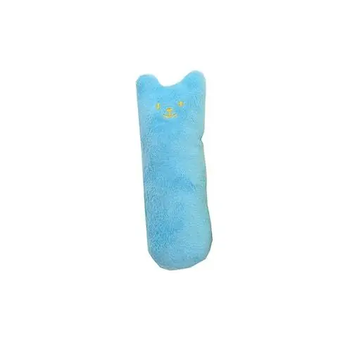 Produktbild: Kisangel Plüsches Katzenkratzspielzeug Katzenkauspielzeug Zähneknirschen Krallenkissen Mit Katzenminze Himmelblau Für Haustierspaß