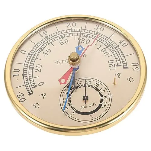 Produktbild: Kisangel Thermometer Hängend Zimmer Innen Hausbarometer Für Feuchtigkeits- Und Temperatursensoranzeige Tragbares Hygrometer Werkzeug Zur Temperaturmessung Monitor Draussen Glas