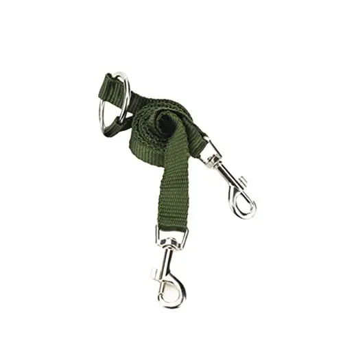 Produktbild: Kisangel Doppelleinen Für Hunde – Nylon-gürtel-hundeleine Für Den Außenbereich Haustier-transportkabel Für Doppelte Kontrolle ()