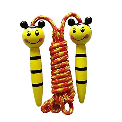 Produktbild: Kisangel Übungsseile sportgel sportgeräte für sportgeräte schlagschnur sportgeräte educational toys jumping rope bewegungsspielzeug sprungseil Springseil Hölzern