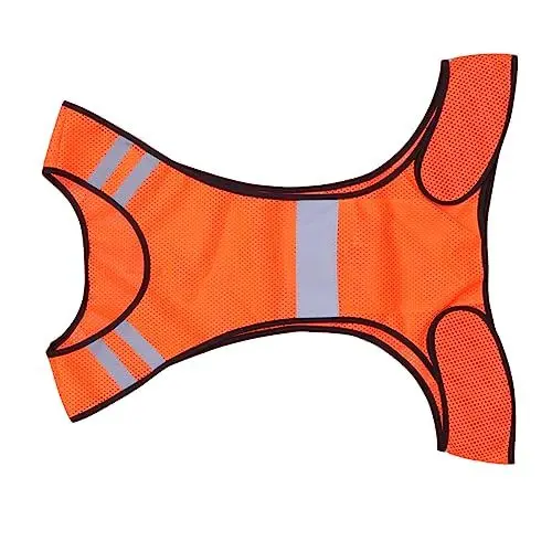 Produktbild: Kisangel Gut Sichtbares Reflektierendes Leuchtendes Orange Atmungsaktives Mesh Und Reflektierende Streifen Für Herren Und Damen Zum Laufen Radfahren Und Joggen