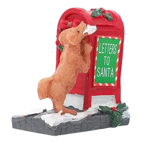Produktbild: Kisangel Weihnachtspostfach Statue Weihnachtspostfach Figur Briefe an Den Weihnachtsmann Figur Weihnachtsdorf Sammlung Dorf Sammlung: Brief