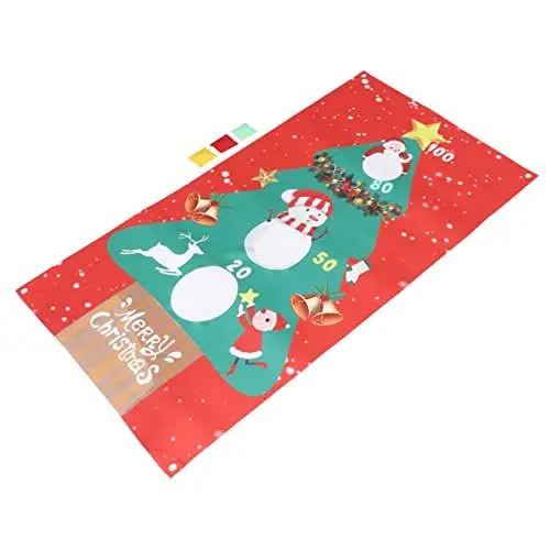 Produktbild: Kisangel Weihnachtsspiel Sandbag Banner Festliches Toss Spiel für Familienfeiern im Freien für Garten und Park Fördert und Hand Auge Koordination
