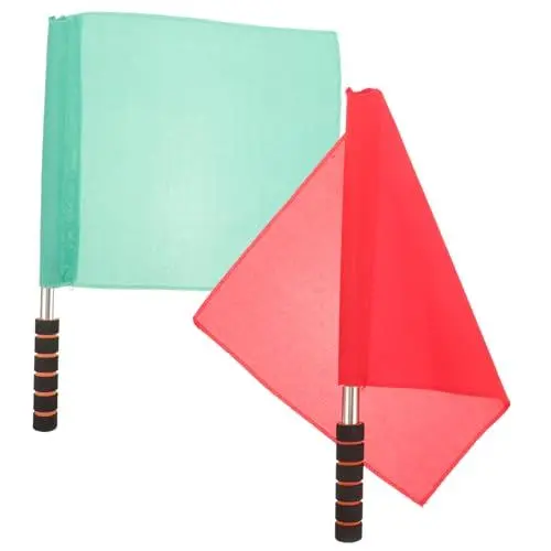 Produktbild: Kisangel Wettkampf-signalflaggen 2 Stück Schiedsrichter-flaggen für Fußball Rugby Hockey Bequemer Griff