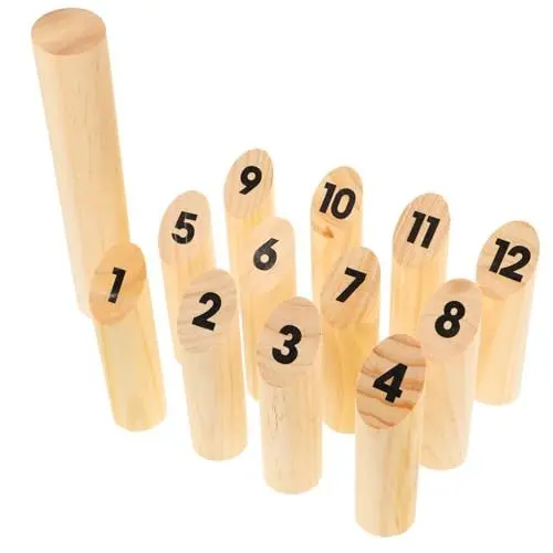 Produktbild: Kisangel Holz Wurfspiel Set Nummeriert Werfen Spielzeug Für Partys Outdoor Hofspiel Für Altersgruppen