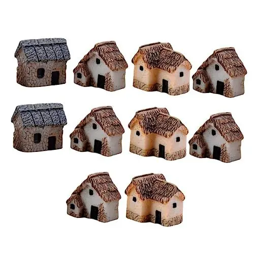 Produktbild: Kisangel Zubehör 20 STK Hütten Puppenhaus-Accessoire Mini-harzfiguren Landschaftsdekor Aus Harz Miniatur Mini-hausverzierung Aus Harz Bausatz Kunstharz Kind Zen Garten Fee