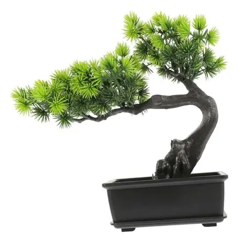 Produktbild: Kisangel gefälschte Pflanzen-Desktop-Verzierungen künstlicher Pflanzenschmuck Zimmerpflanze Artificial Tree kunstpflanze künstliche Pflanzen Ornament gefälschte Bonsais kleine Pflanze Büro