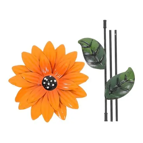 Produktbild: Kisangel Künstliche Sonnenblumenpfähle Aus Eisen Gartendekoration Metallpfähle für Den Außenbereich