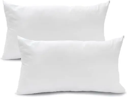 Produktbild: Flowen Kopfkissen 40x60 cm Kissen für Bett 40 x 60 2er Set Bettkissen Hypoallergene Anti-Milben Weiche Kissenfüllung mit Weicher Gesteppter Kopfkissenbezug Abnehmbarem und Waschbaren Schlafkissen