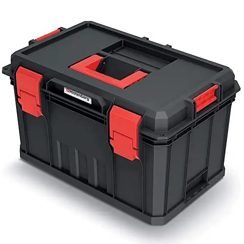 Produktbild: Kistenberg Werkzeugkiste Werkzeugkoffer Werkzeugkasten Werkstattkiste Werkzeugbox mit 2x Trennwänden, Tragfähigkeit von 50 kg, Kunststoff, Modular Solution 530 x 355 x 310 mm