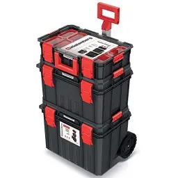 Produktbild: Kistenberg Werkzeugtrolley Werkzeugkoffer Werkzeugkiste Rollende Werkstatt (Werkzeugwagen inklusive Trennstegen, Werkzeughalter, Sortimentskasten mit Boxen, Modular Solution, 530 x 355 x 825 mm)
