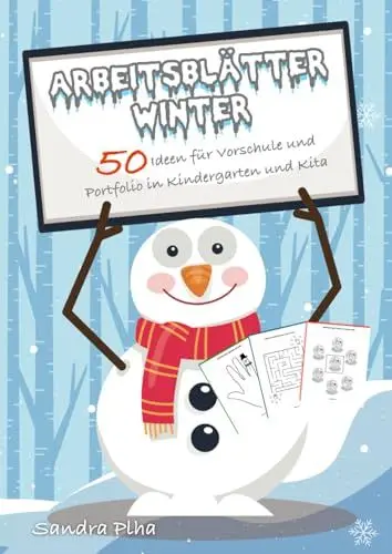 Produktbild: KitaFix-Kreativ: Arbeitsblätter Winter (50 Ideen für Vorschule und Portfolio in Kindergarten und Kita) Amazon Edition: Vorlagen zum Kopieren für Kinder ab 4 Jahren.