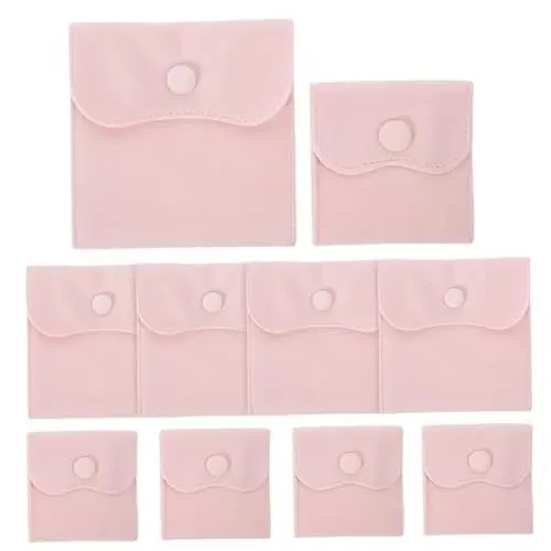 Produktbild: KITANDOVE 10St Aufbewahrungstasche für Schmuck Ohrringe, Halsketten, Tasche Griff Schmuck Aufbewahrungstasche Schmucktasche aus Lint Beutel für Halsketten, Armbänder Halsketten-Schutztasche