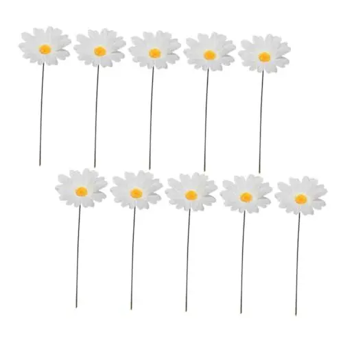 Produktbild: KITANDOVE 10 Stück Gänseblümchen-blumenstecker Dekorative Gartenstecker Kleine Blumengartendekor Rasenstecker Blumendekoration Für Außen