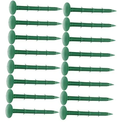 Produktbild: KITANDOVE 150 Stück Obstgarten Gewächshaus Nägel Erdnägel Gartenspikes Erdanker Garten Erdpfähle Pflanzen Kunststoffpfähle Stoff Heringe Kunststoff Erdpfähle Camping Hering Rasen