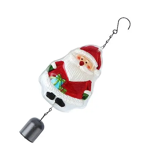 Produktbild: KITANDOVE 1Stk Schmiedeeiserne Windspiele Glocken für das Handwerk Schneemann-Windglocken weihnachtsdeko weihnachtsbaumdeko Weihnachtsglasglocken Windspiel weihnachtliche hängende anhänger