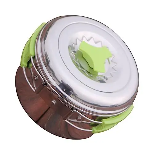 Produktbild: KITANDOVE 1Stk ummantelter Wasserkocher Outdoor-Kochgeschirr Campingpfannen camping zubehör topf antihaftbeschichtet Campingpfanne aus Edelstahl Camping-Kochgeräte Rostfreier Stahl Silver