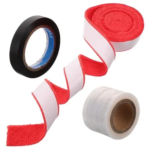 Produktbild: KITANDOVE 1 Rolle Badmintonschlägergurt Tennisbälle Griff Badminton Federbälle Tennisschläger Angelrute Schutzgürtel Schweißabsorptionsgürtel Schlägerschweißband Sportzubehör