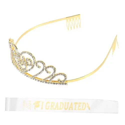 Produktbild: KITANDOVE 1 Satz Graduierungs-schultergurte Studenten-abschluss-schärpe Schultergurt Für Abschlussfeiern Grad Krone Geschenke Für Die Abschlussfeier Glitzernde Bilden Kleidung