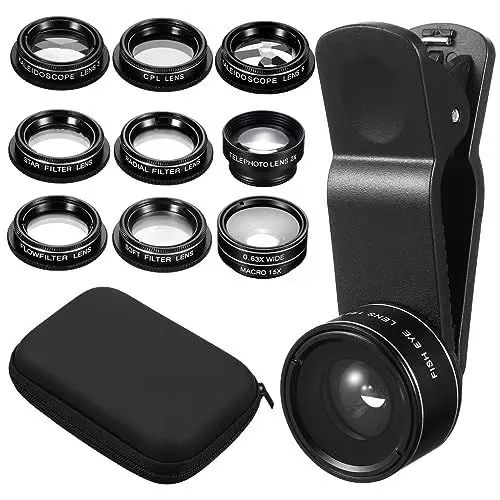 Produktbild: KITANDOVE Handy-objektiv-Set 11-teilig Weitwinkel-makro-cpl-Filter Universelle Kompatibilität