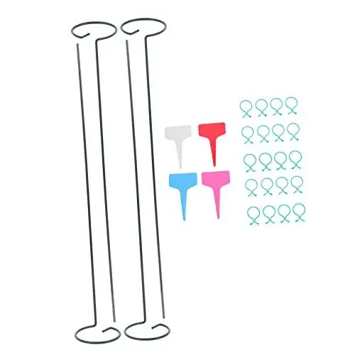 Produktbild: KITANDOVE 1 Satz Pflanze Blumenständer Stützpfähle für den Garten einzelner Stammpfahl Pflanzenstützstäbe pflanzenstützen Plant Shelf Pflanzenpfahl Gartenständer Kombination Eisen Green
