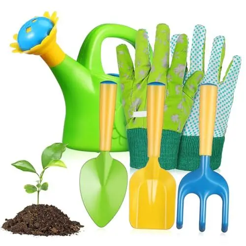 Produktbild: KITANDOVE Pflanzwerkzeug-Set Mit Grabekelle Und Pflanzkelle Gartenrechen Für Rasen Kleine Gartenschaufeln Und Pflanzschaufeln Aus Eisen Und Kunststoff