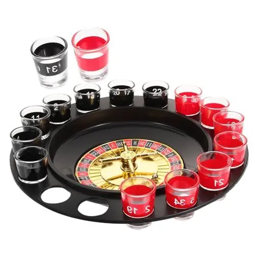 Produktbild: KITANDOVE 1 Satz Lustiges Trinkspiel Party Shot Roulette Wiederverwendbares Trinkspiel Satz Trinkzubehör