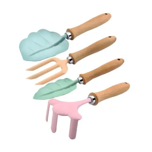 Produktbild: KITANDOVE Pflanzwerkzeug-Set Für Kinder Gartenhandwerkzeug Inkl Und Rechen Metallkelle Für Gartenarbeit Und Pflanzenspaß
