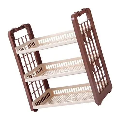 Produktbild: KITANDOVE 1stk Lagerregal Regal Für Gewürzgläser Gläserregal Haushaltswaren-Organizer Toilettenständer Glasregal Badezimmerregal Organizer-Rack Multifunktionsregal Küchenregal Coffee Plastik